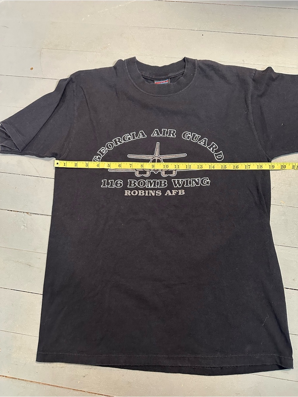 Vintage F-16 Soffe Navy Short Sleeve Georgia Air Guard 116 Bomb Wing Graphic Tee - Picture 4 of 5